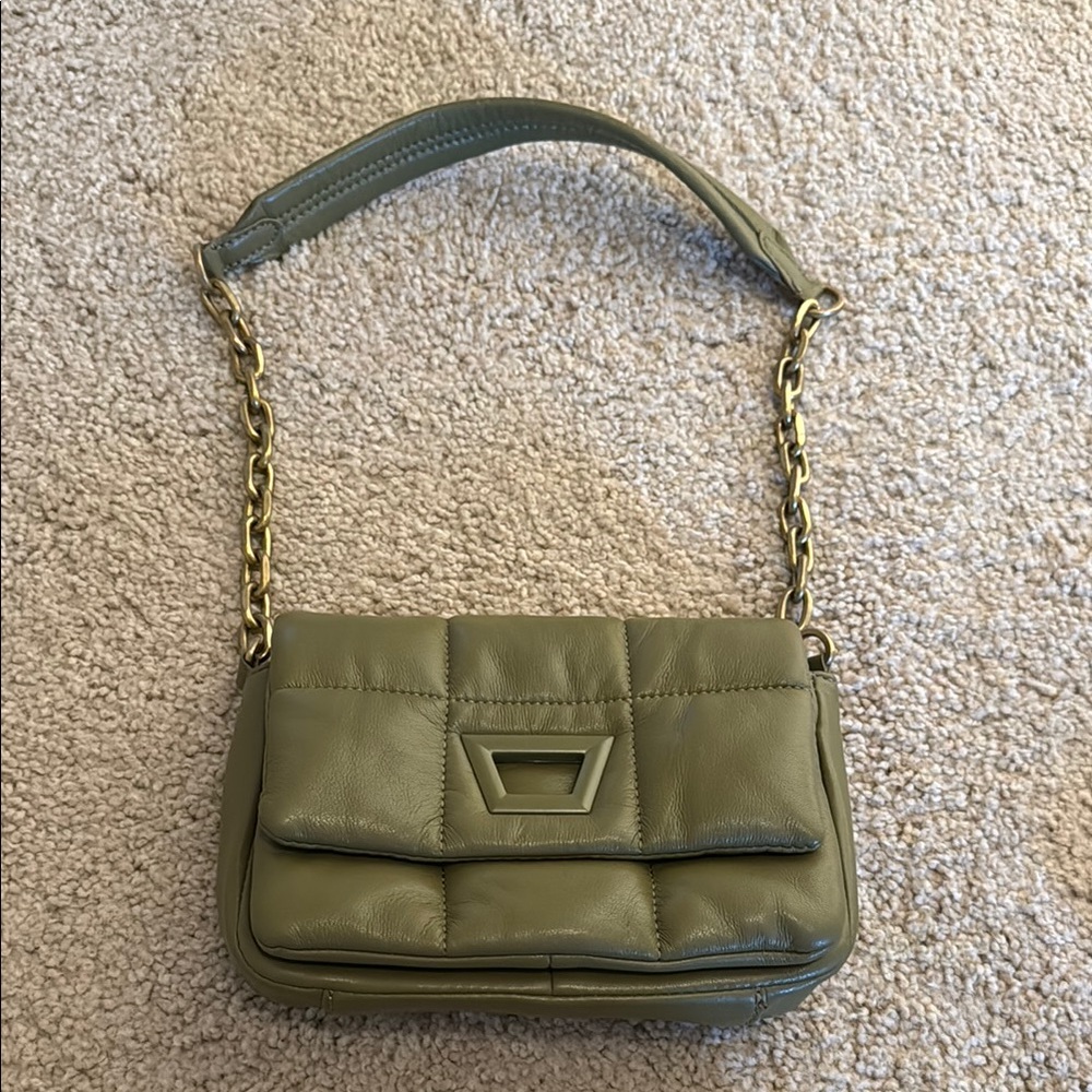 Stylish Olive Green Chain Strap Bag